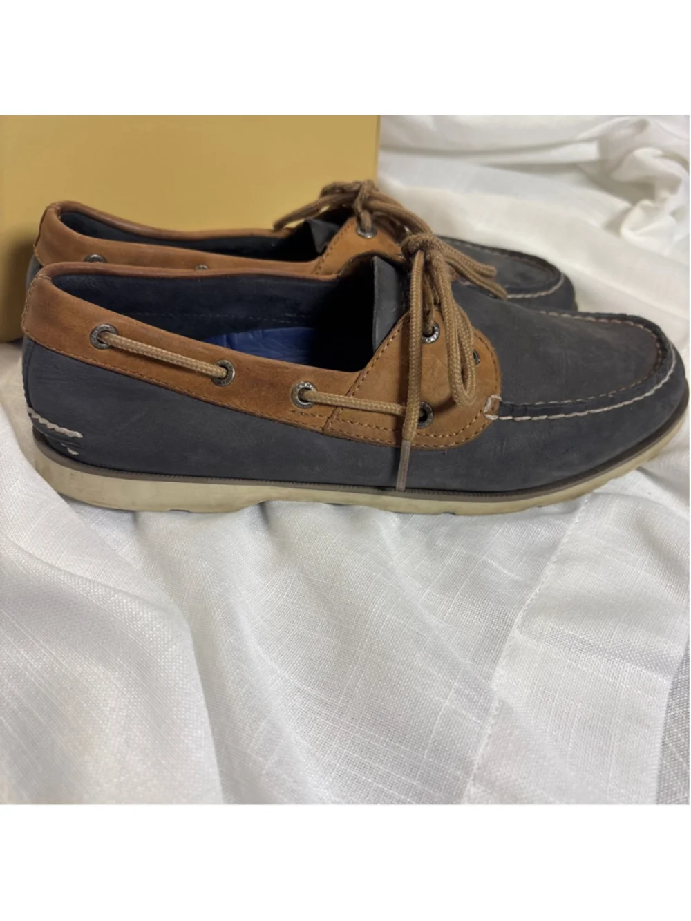 SPERRY Top-Siders Navy LEATHER, sz 8.5